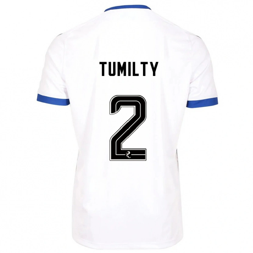 Danxen Mujer Camiseta Reghan Tumilty #2 Blanco Azul 2ª Equipación 2025/26 La Camisa México