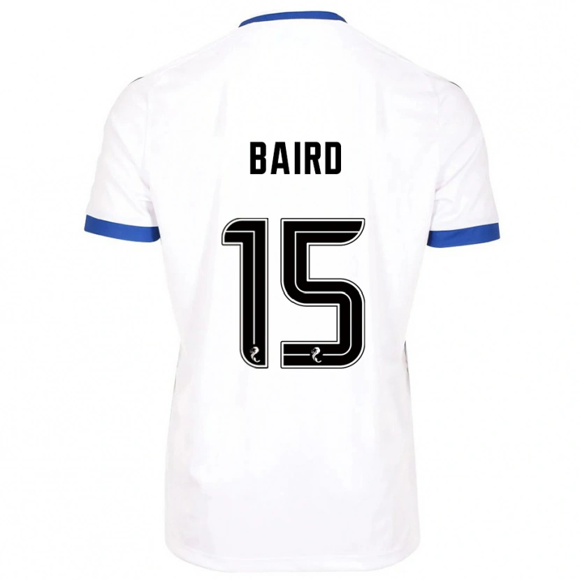 Danxen Mujer Camiseta Jack Baird #15 Blanco Azul 2ª Equipación 2025/26 La Camisa México
