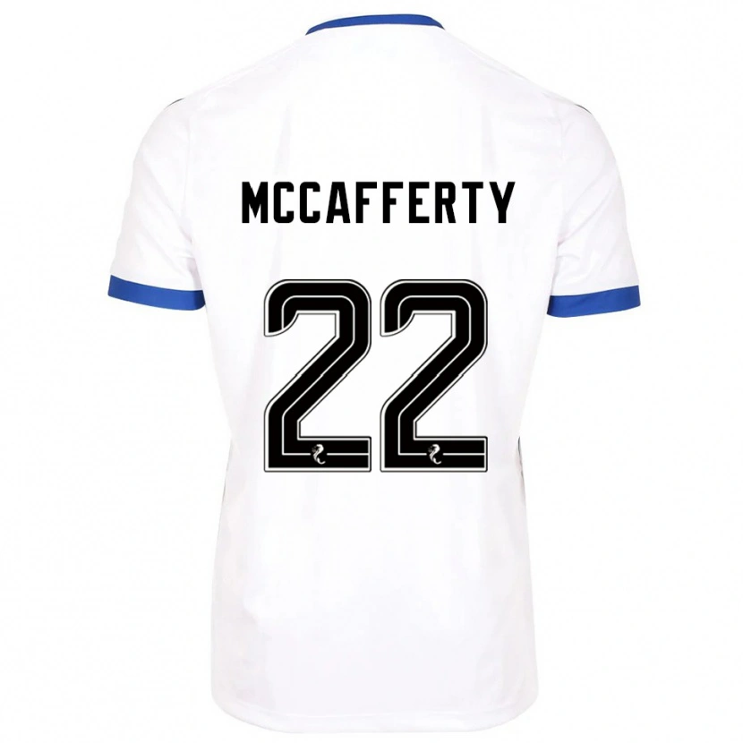Danxen Mujer Camiseta Eirinn Mccafferty #22 Blanco Azul 2ª Equipación 2025/26 La Camisa México