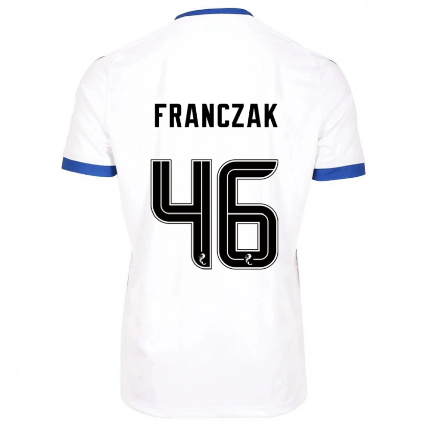 Danxen Mujer Camiseta Franciszek Franczak #46 Blanco Azul 2ª Equipación 2025/26 La Camisa México