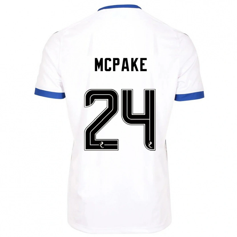 Danxen Mujer Camiseta Josh Mcpake #24 Blanco Azul 2ª Equipación 2025/26 La Camisa México