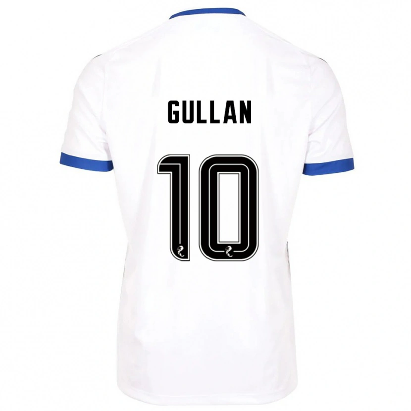 Danxen Mujer Camiseta Jamie Gullan #10 Blanco Azul 2ª Equipación 2025/26 La Camisa México