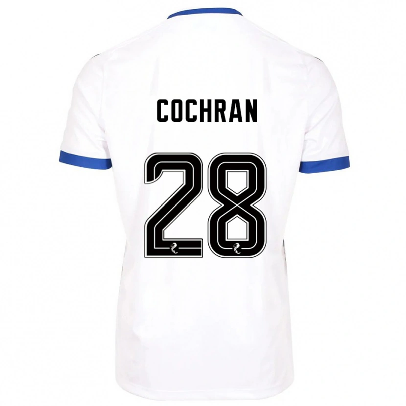 Danxen Mujer Camiseta Bobby Cochran #28 Blanco Azul 2ª Equipación 2025/26 La Camisa México