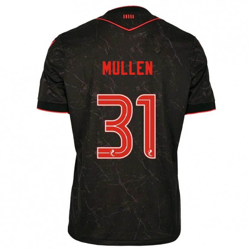 Danxen Mujer Camiseta Ryan Mullen #31 Negro Rojo 2ª Equipación 2025/26 La Camisa México