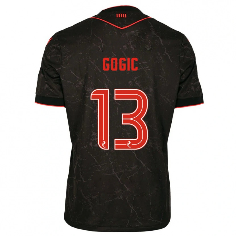 Danxen Mujer Camiseta Alex Gogic #13 Negro Rojo 2ª Equipación 2025/26 La Camisa México