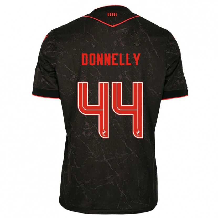 Danxen Mujer Camiseta Liam Donnelly #44 Negro Rojo 2ª Equipación 2025/26 La Camisa México