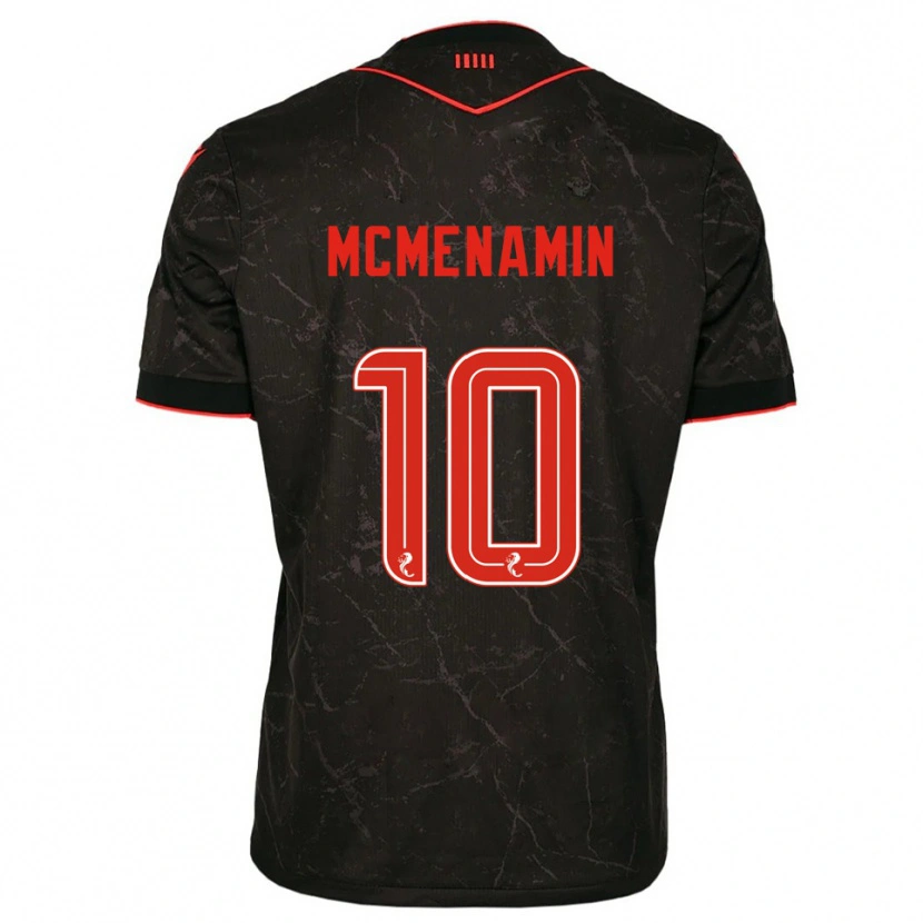 Danxen Mujer Camiseta Conor Mcmenamin #10 Negro Rojo 2ª Equipación 2025/26 La Camisa México