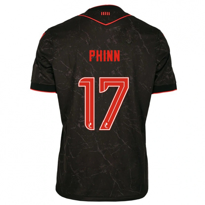 Danxen Mujer Camiseta Shaun Phinn #17 Negro Rojo 2ª Equipación 2025/26 La Camisa México