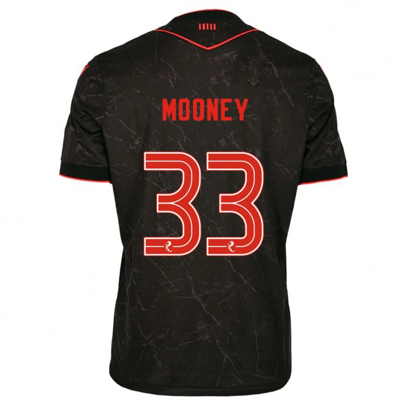 Danxen Mujer Camiseta Evan Mooney #33 Negro Rojo 2ª Equipación 2025/26 La Camisa México