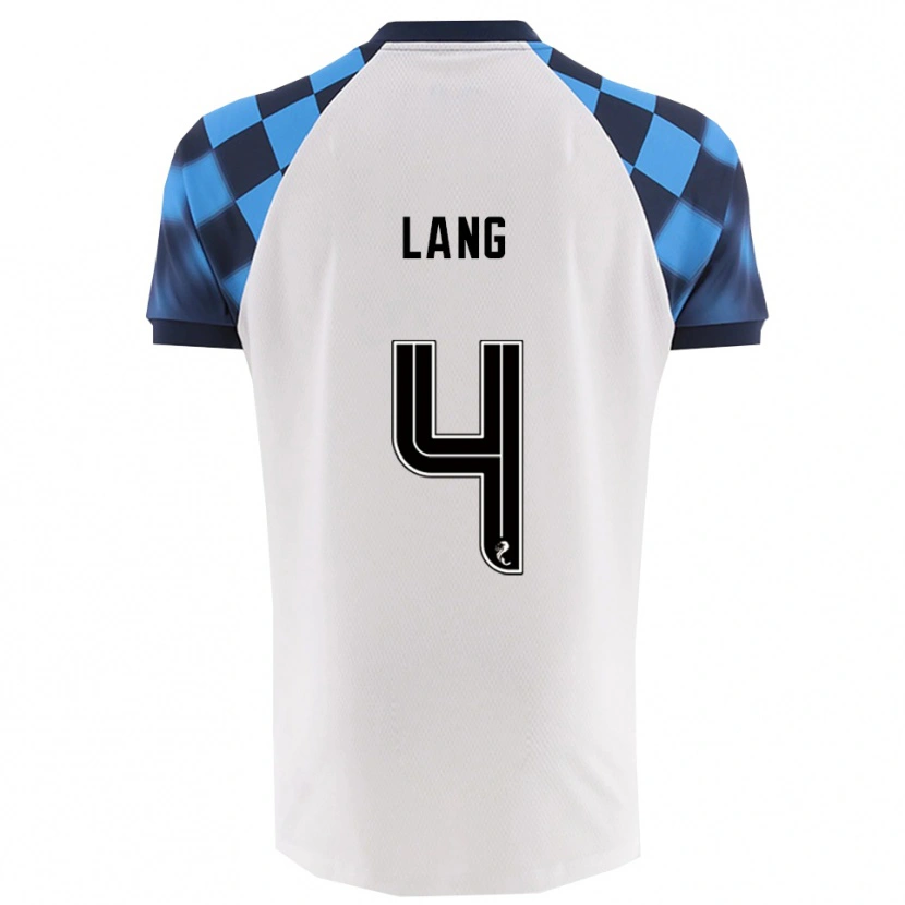 Danxen Mujer Camiseta Tom Lang #4 Blanco Celeste 2ª Equipación 2025/26 La Camisa México
