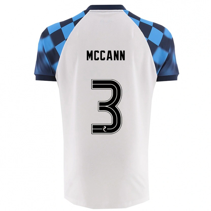 Danxen Mujer Camiseta Leon Mccann #3 Blanco Celeste 2ª Equipación 2025/26 La Camisa México