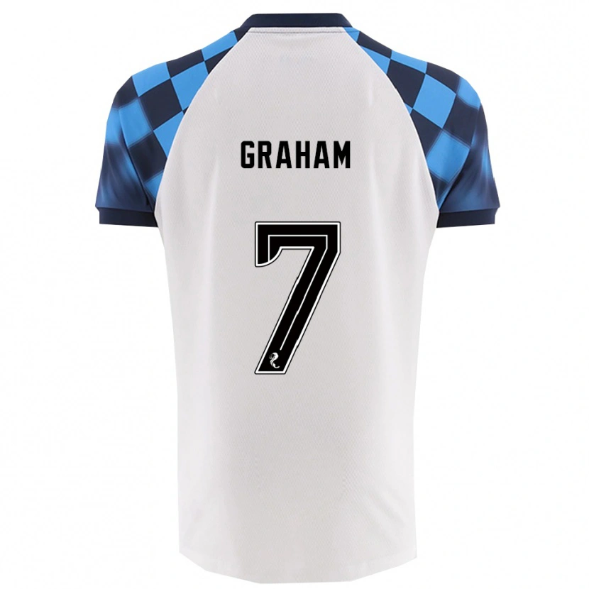 Danxen Mujer Camiseta Brian Graham #7 Blanco Celeste 2ª Equipación 2025/26 La Camisa México