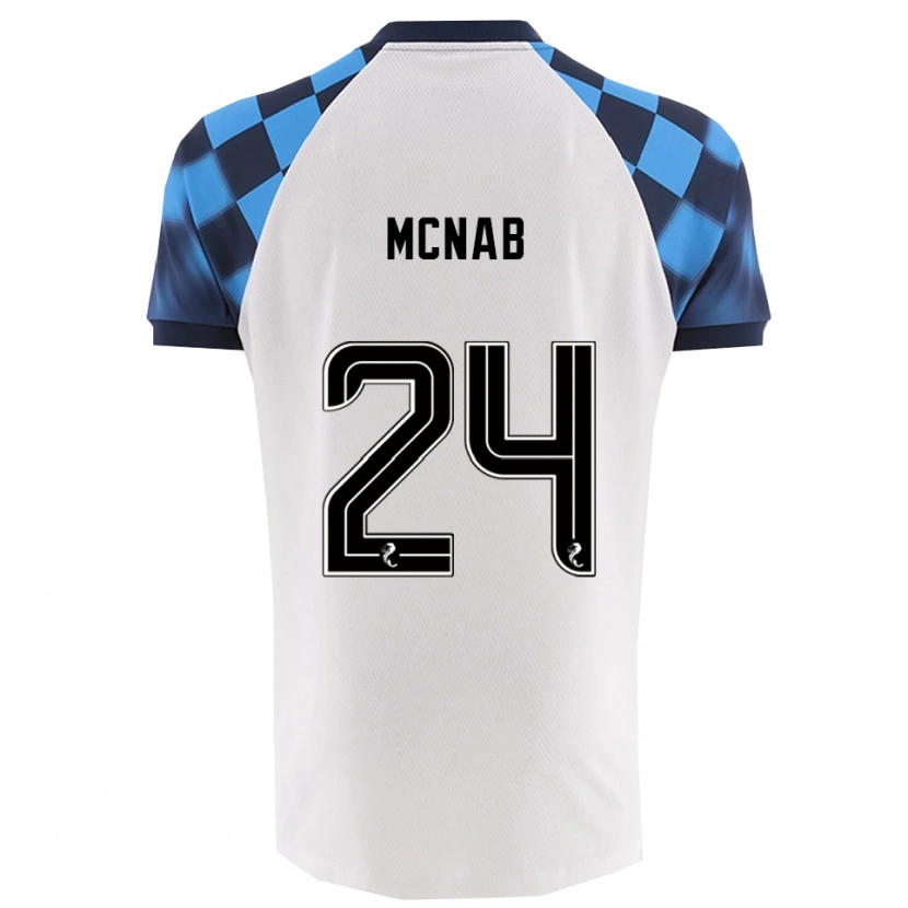 Danxen Mujer Camiseta Cameron Mcnab #24 Blanco Celeste 2ª Equipación 2025/26 La Camisa México