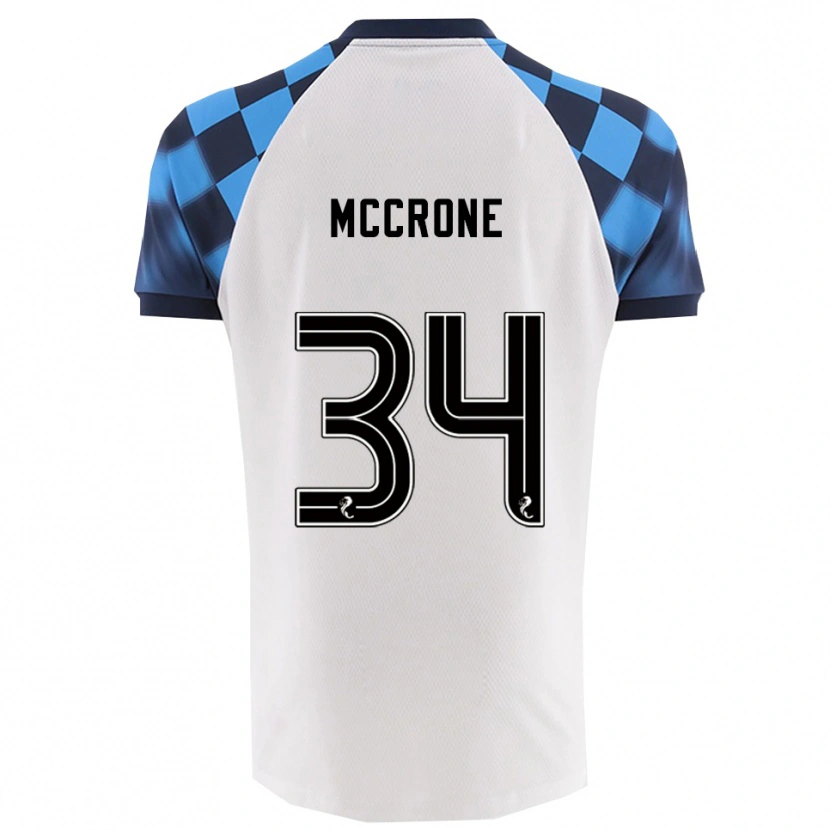 Danxen Mujer Camiseta Caelan Mccrone #34 Blanco Celeste 2ª Equipación 2025/26 La Camisa México