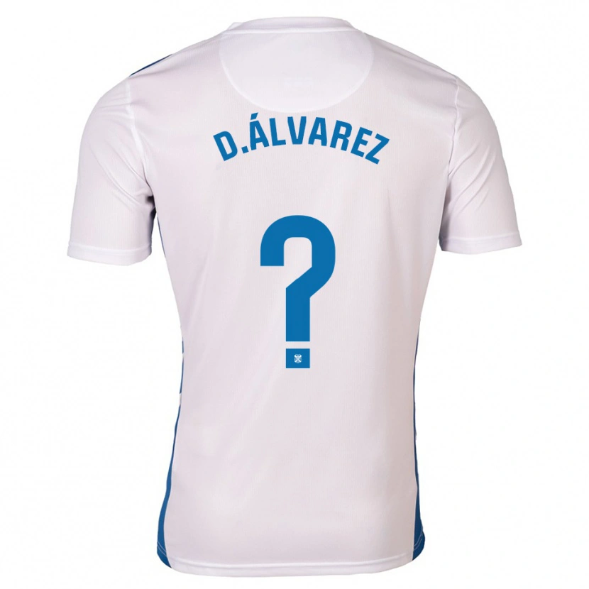 Danxen Niño Camiseta Dani Álvarez #0 Blanco Azul 1ª Equipación 2025/26 La Camisa México