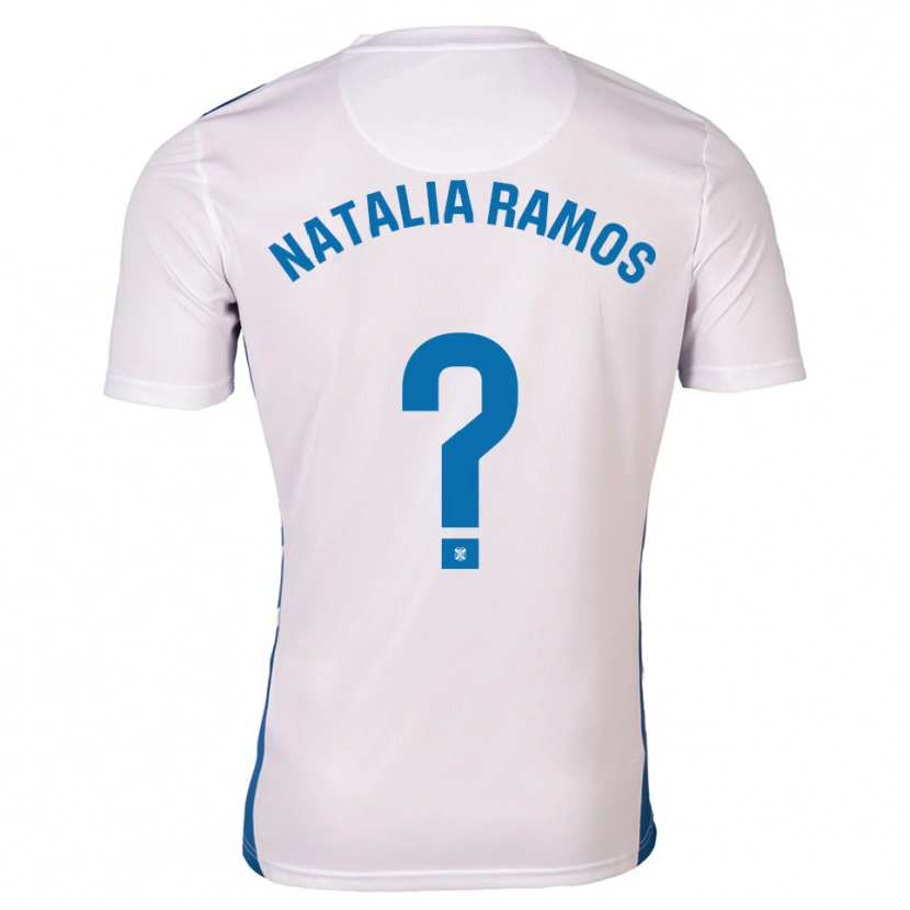 Danxen Niño Camiseta Natalia Ramos Álvarez #0 Blanco Azul 1ª Equipación 2025/26 La Camisa México
