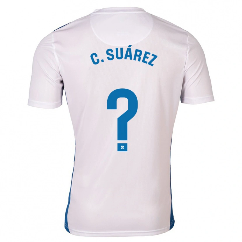 Danxen Niño Camiseta Carlota Suárez Crespo #0 Blanco Azul 1ª Equipación 2025/26 La Camisa México