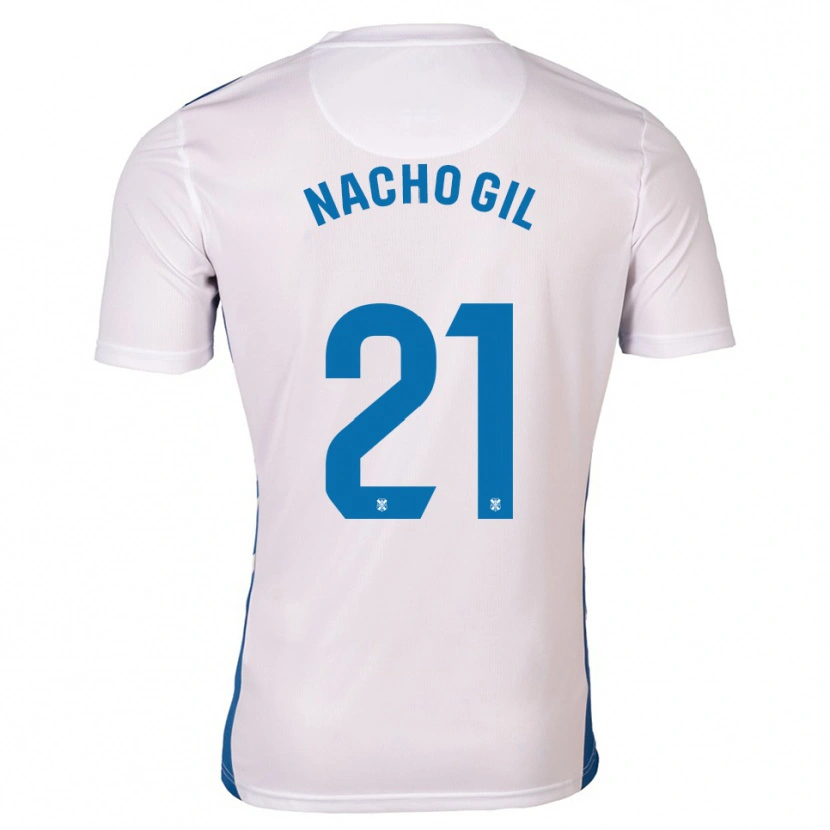 Danxen Niño Camiseta Nacho Gil #21 Blanco Azul 1ª Equipación 2025/26 La Camisa México