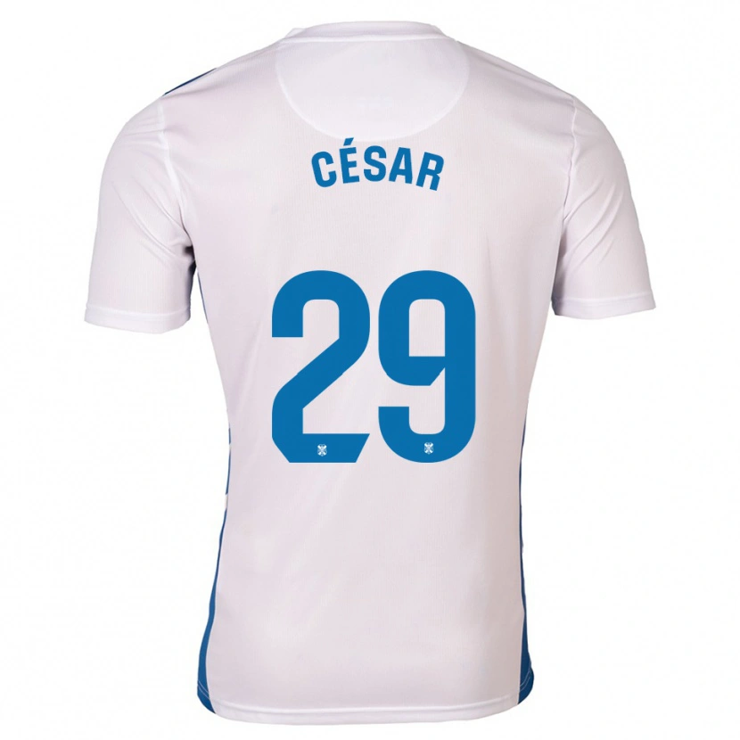Danxen Niño Camiseta César Álvarez #29 Blanco Azul 1ª Equipación 2025/26 La Camisa México