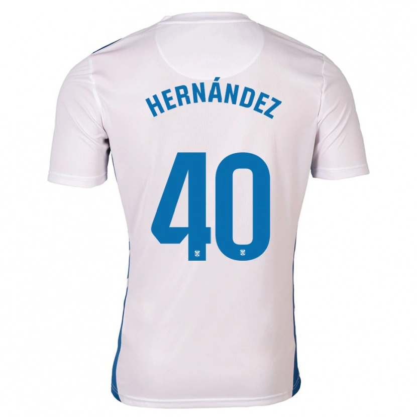 Danxen Niño Camiseta Christian Hernández #40 Blanco Azul 1ª Equipación 2025/26 La Camisa México