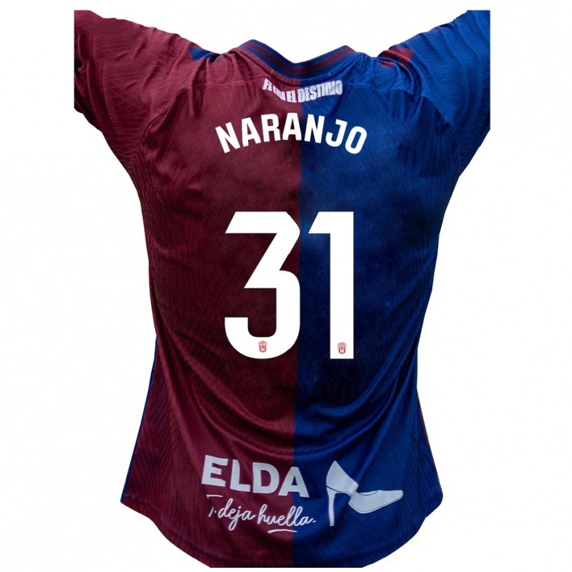 Danxen Niño Camiseta David Naranjo #31 Azul Rojo 1ª Equipación 2025/26 La Camisa México