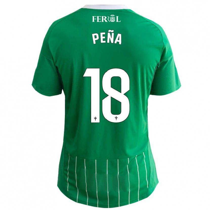 Danxen Niño Camiseta Álvaro Peña #18 Verde Blanco 1ª Equipación 2025/26 La Camisa México