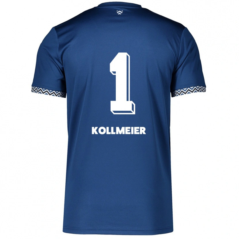 Danxen Niño Camiseta Anton Kollmeier #1 Azul Marino Blanco 1ª Equipación 2025/26 La Camisa México
