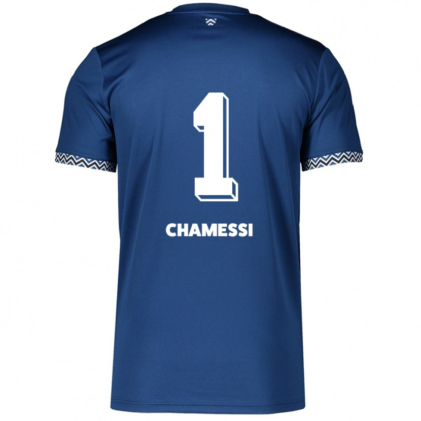 Danxen Niño Camiseta Ian Chamessi #1 Azul Marino Blanco 1ª Equipación 2025/26 La Camisa México