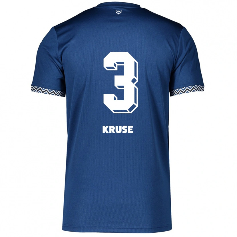 Danxen Niño Camiseta Konrad Kruse #3 Azul Marino Blanco 1ª Equipación 2025/26 La Camisa México