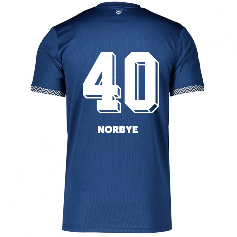 Danxen Niño Camiseta Jonathan Norbye #40 Azul Marino Blanco 1ª Equipación 2025/26 La Camisa México