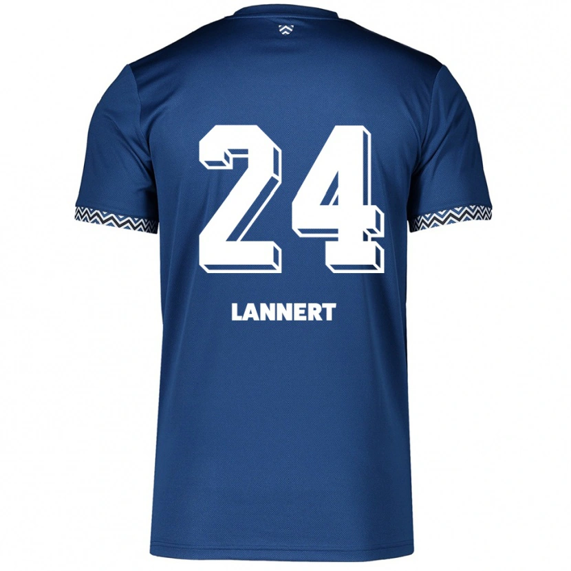 Danxen Niño Camiseta Christopher Lannert #24 Azul Marino Blanco 1ª Equipación 2025/26 La Camisa México