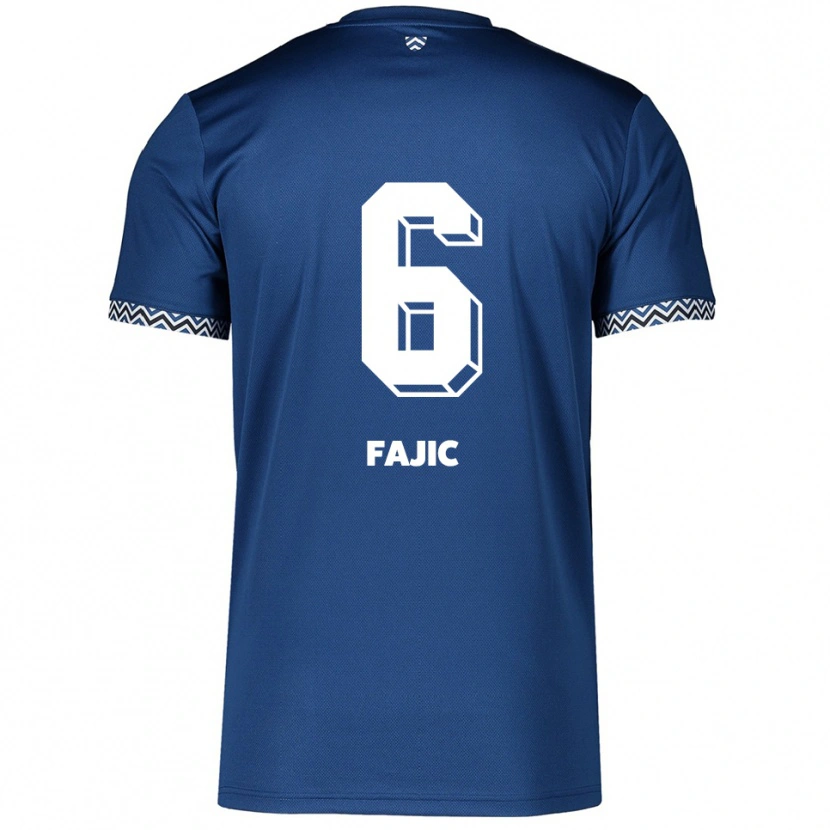 Danxen Niño Camiseta Suat Fajic #6 Azul Marino Blanco 1ª Equipación 2025/26 La Camisa México