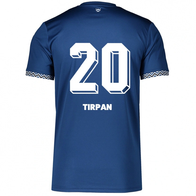 Danxen Niño Camiseta Efe Tirpan #20 Azul Marino Blanco 1ª Equipación 2025/26 La Camisa México