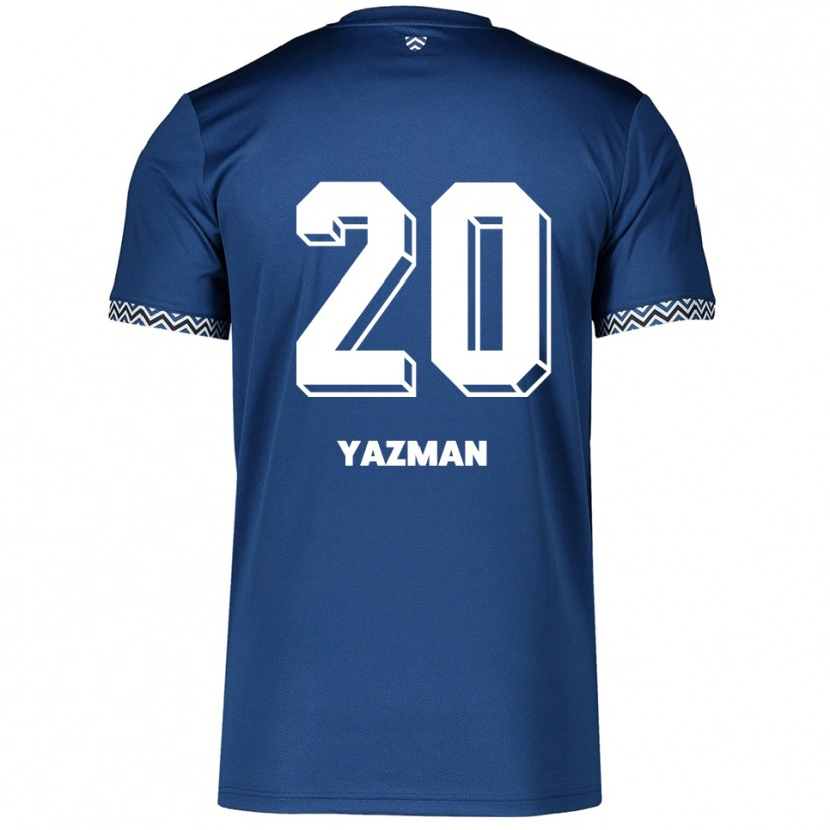 Danxen Niño Camiseta Onur Yazman #20 Azul Marino Blanco 1ª Equipación 2025/26 La Camisa México