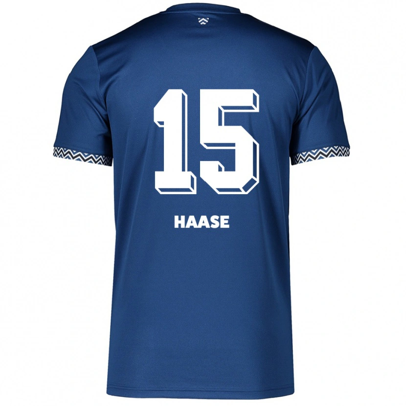 Danxen Niño Camiseta Leo Haase #15 Azul Marino Blanco 1ª Equipación 2025/26 La Camisa México