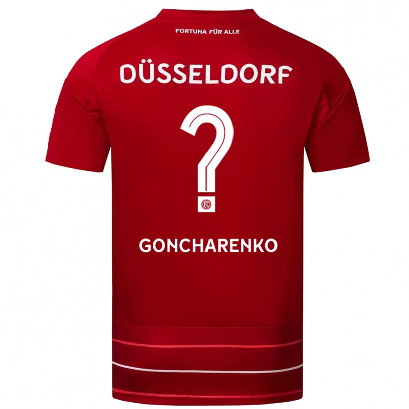 Danxen Niño Camiseta Andriy Goncharenko #0 Rojo Blanco 1ª Equipación 2025/26 La Camisa México