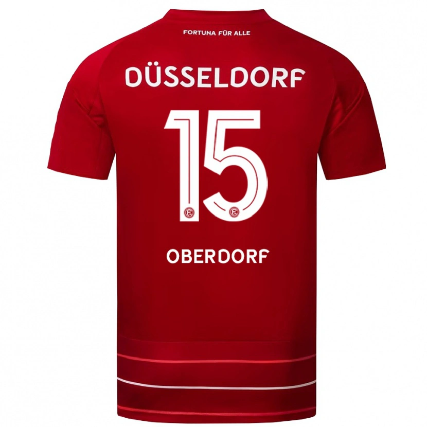 Danxen Niño Camiseta Tim Oberdorf #15 Rojo Blanco 1ª Equipación 2025/26 La Camisa México