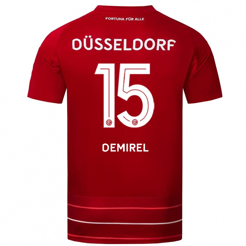 Danxen Niño Camiseta Yalcin Demirel #15 Rojo Blanco 1ª Equipación 2025/26 La Camisa México