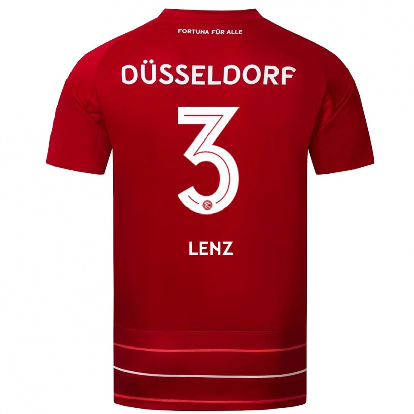 Danxen Niño Camiseta Christopher Lenz #3 Rojo Blanco 1ª Equipación 2025/26 La Camisa México