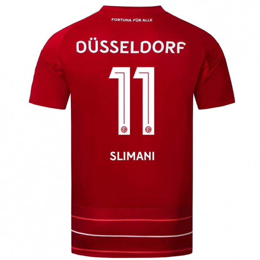 Danxen Niño Camiseta Anas Slimani #11 Rojo Blanco 1ª Equipación 2025/26 La Camisa México