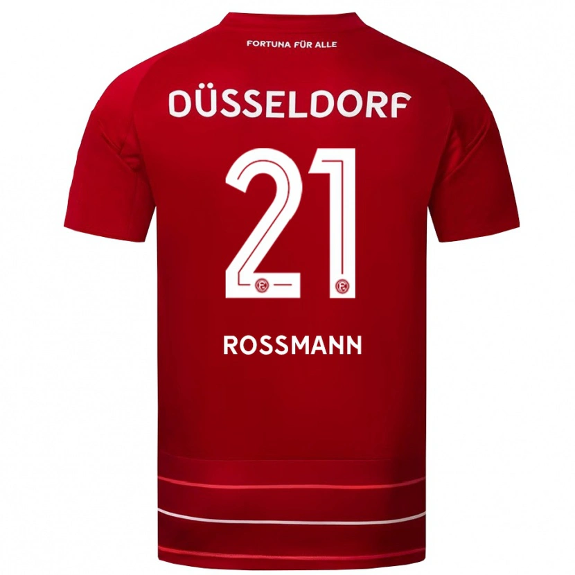 Danxen Niño Camiseta Tim Rossmann #21 Rojo Blanco 1ª Equipación 2025/26 La Camisa México