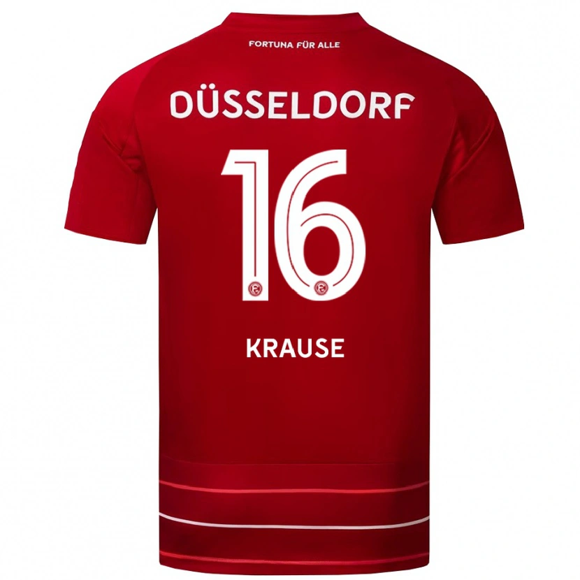 Danxen Niño Camiseta Arno Krause #16 Rojo Blanco 1ª Equipación 2025/26 La Camisa México