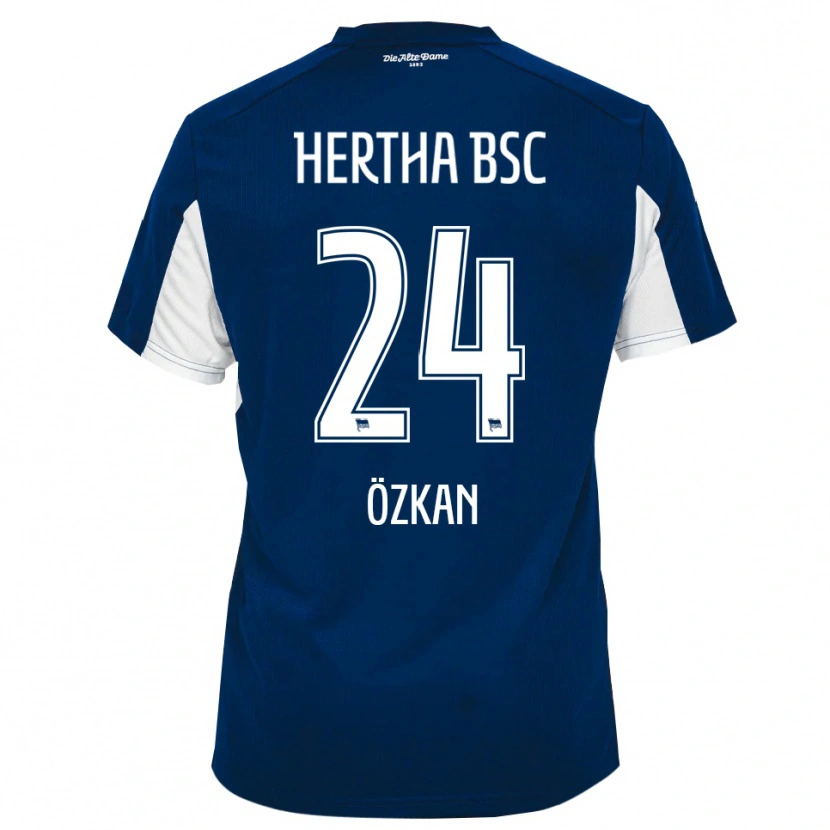 Danxen Niño Camiseta Muhammed Özkan #24 Blanco Azul 1ª Equipación 2025/26 La Camisa México