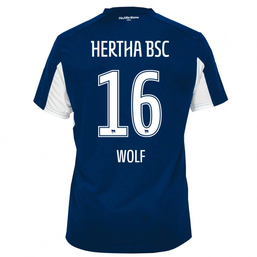 Danxen Niño Camiseta Colin Wolf #16 Blanco Azul 1ª Equipación 2025/26 La Camisa México