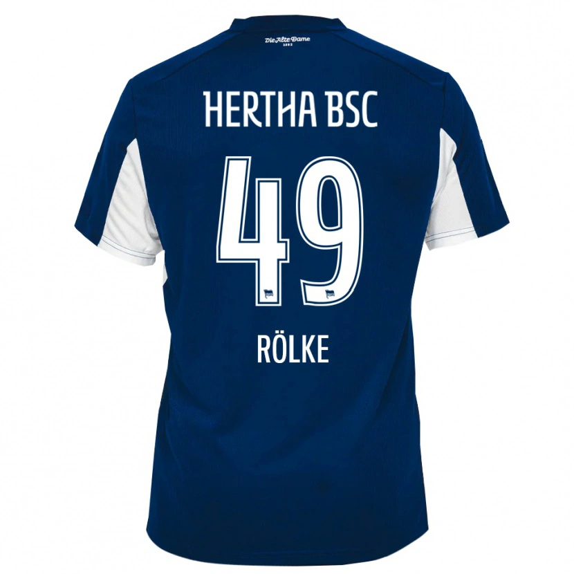 Danxen Niño Camiseta Oliver Rölke #49 Blanco Azul 1ª Equipación 2025/26 La Camisa México