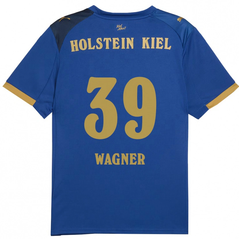 Danxen Niño Camiseta Robert Wagner #39 Azul Dorado 1ª Equipación 2025/26 La Camisa México