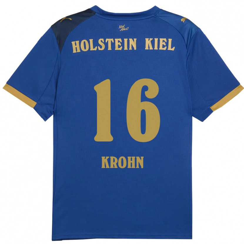 Danxen Niño Camiseta Sandra Krohn #16 Azul Dorado 1ª Equipación 2025/26 La Camisa México