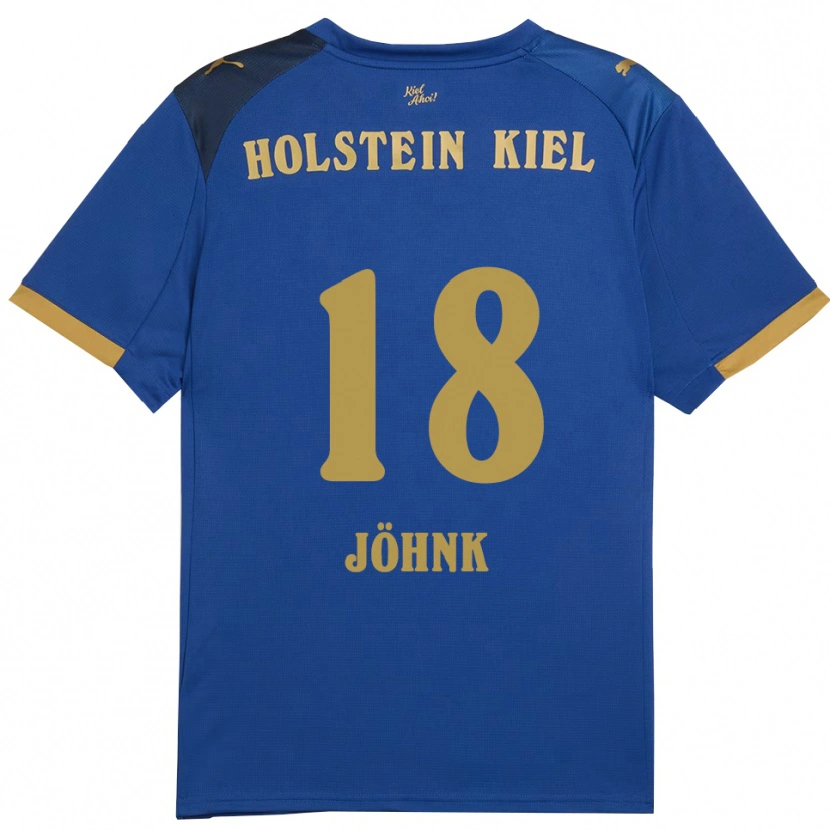Danxen Niño Camiseta Emma Jöhnk #18 Azul Dorado 1ª Equipación 2025/26 La Camisa México
