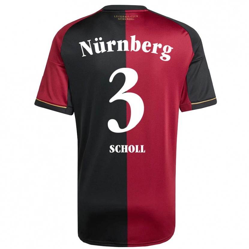Danxen Niño Camiseta Phil Scholl #3 Borgoña Negro 1ª Equipación 2025/26 La Camisa México