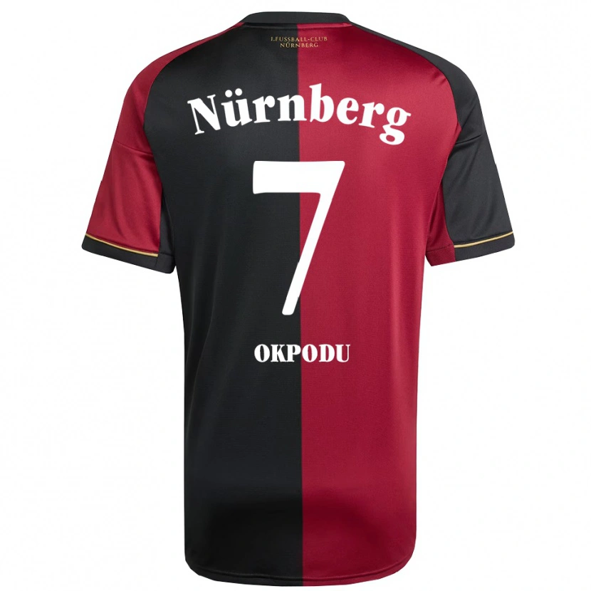 Danxen Niño Camiseta David Okpodu #7 Borgoña Negro 1ª Equipación 2025/26 La Camisa México